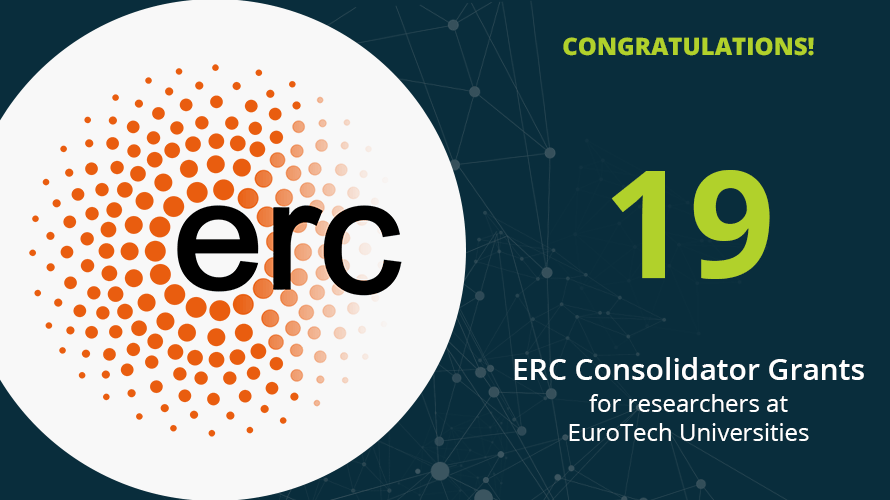 A list of all winners of EuroTech Universities who were awarded an ERC Consolidator Grant