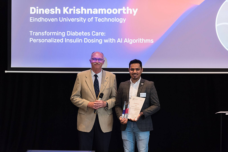 Dinesh Krishnamoorthy, Assistant Professor at TU Eindhoven, wins the 3rd prize at the EuroTech Future Award